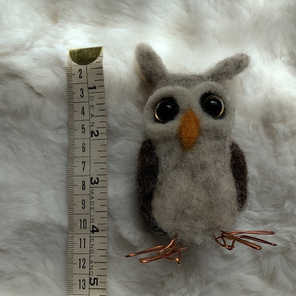 Handmade Wool toys, Needle felted Great Horned Owl - Picture 12 of 12